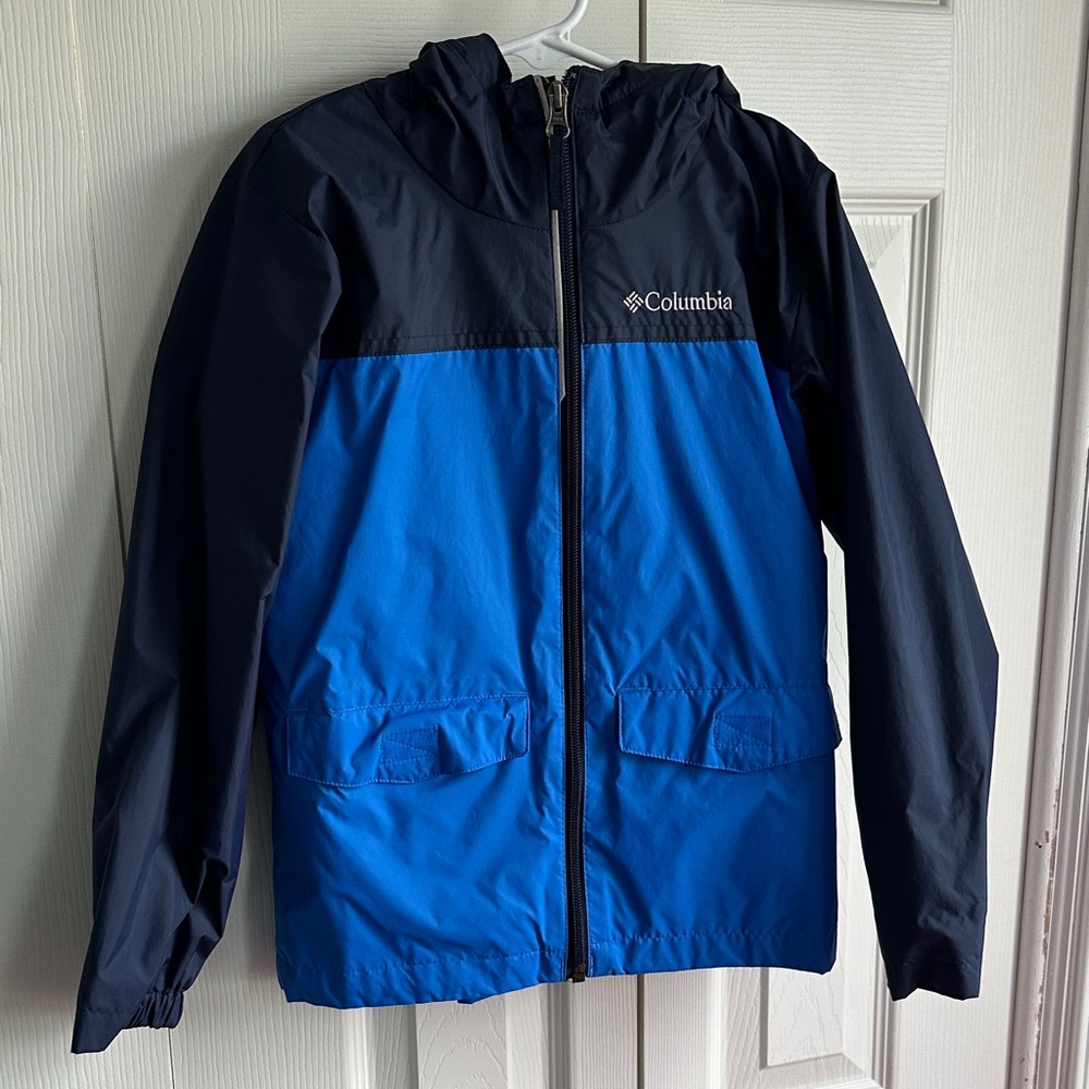 Columbia Kids Blue and Black Raincoat